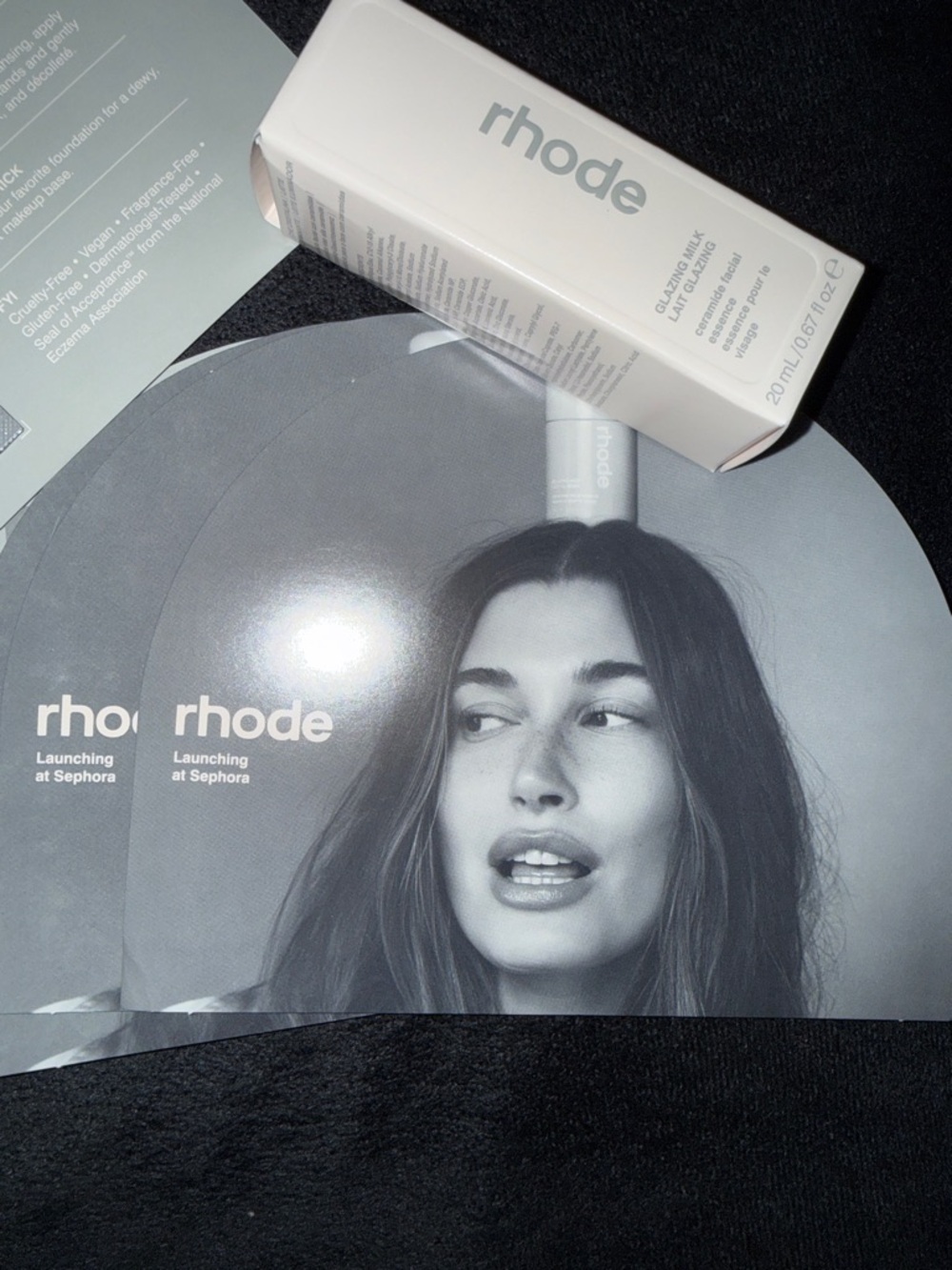 Rhode glazing milk sample cards x 5 && 2 deluxe sample 20 ml all bnib see pics